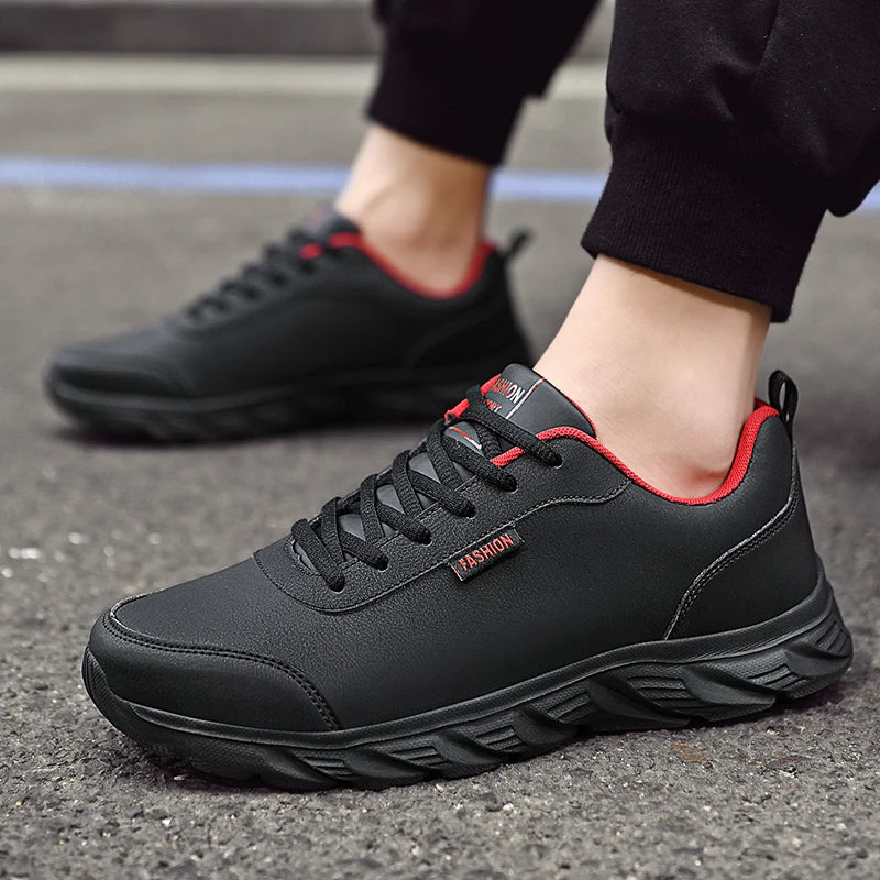 Winter Light Men Sneakers Lace Up Casual Shoes For Men Cushioning Men Sport Shoes For Running Outdoor Waterproof Walking Shoes - Sun Studio