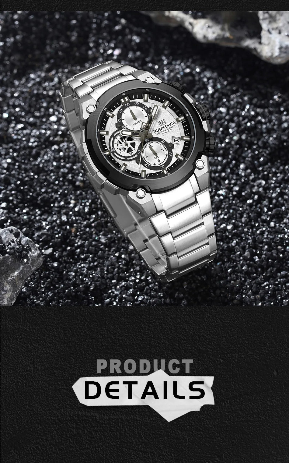 NAVIFORCE Men's Watches Top Luxury Original Quartz Wrist Watch for Men Chronograph Calendar Waterproof Man Watch Relojes Hombre - Sun Studio