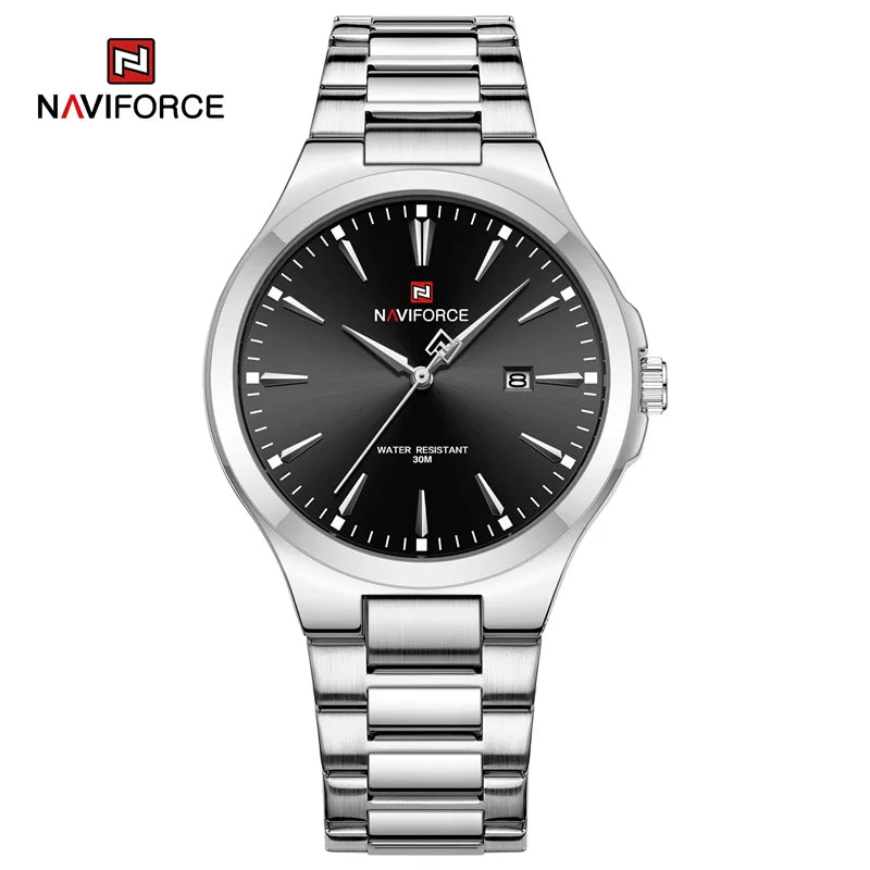 NAVIFORCE Original Fashion Watches for Men Stainless Steel Simple Elegant Clock Male Waterproof Wrist watch Relogio Masculino - Sun Studio