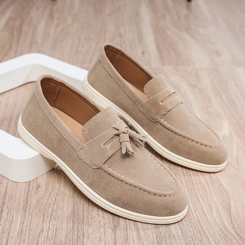 Fashion Men's Casual Shoes British Classic Tassel Loafers Moccasins Lazy Outdoor Flat Shoes‌。 - Sun Studio