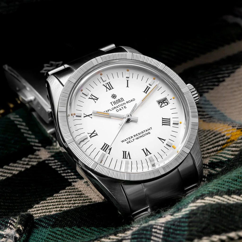 THORN T004 34mm Retro Men's Watch Automatic Movement Watch Hemisphere Sapphire Luminous 10Bar Waterproof Watches - Sun Studio