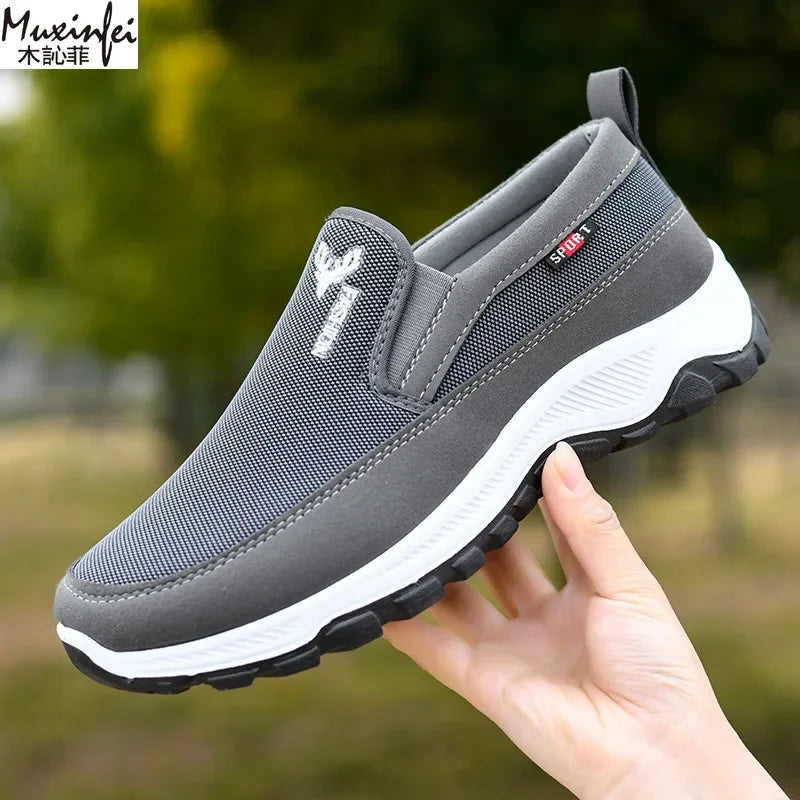 Men Running Hiking Sneakers Breathable Orthopedic Travel Plimsolls Slip On Comfortable for Outdoor Activity Hiking Walking - Sun Studio