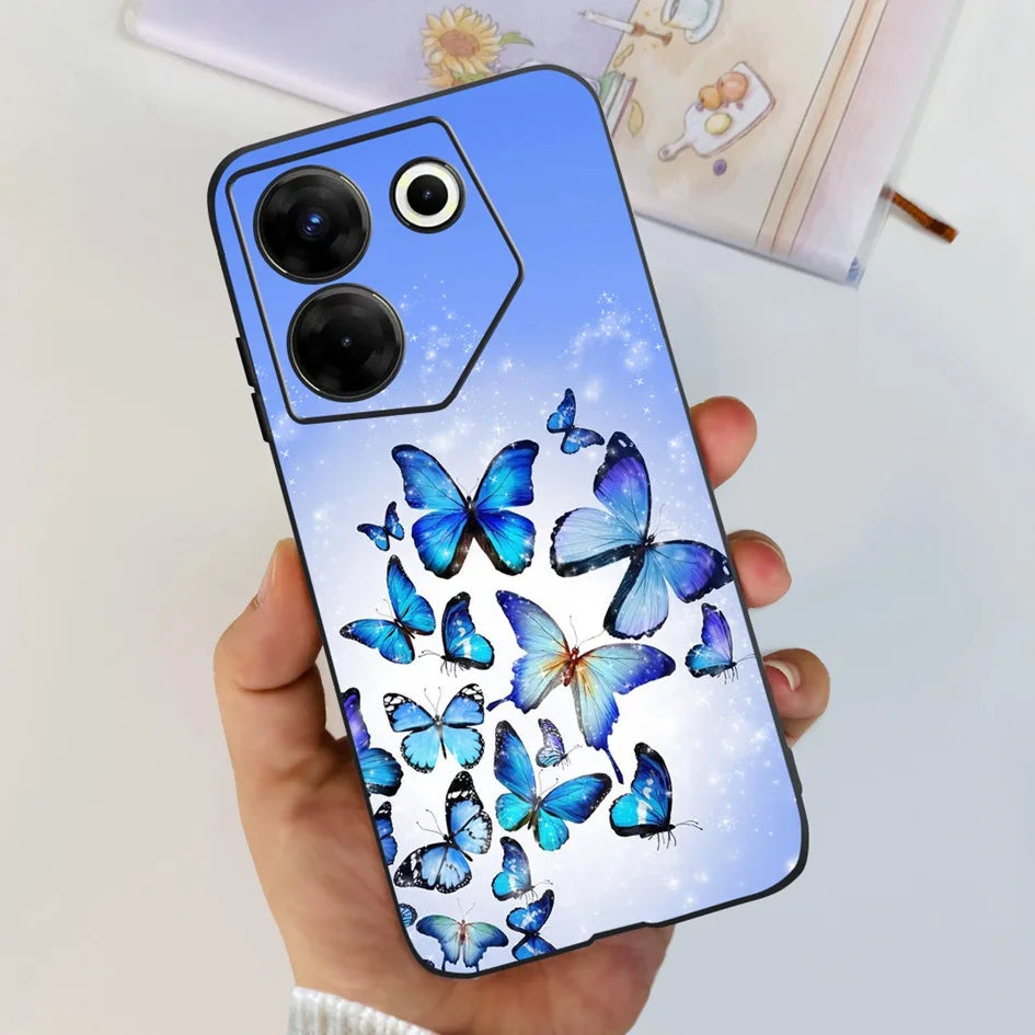 For Tecno Camon 20 Pro 5G Case 2023 Cute Love Heart Football Slim Cover Soft Silicone Funda For Tecno Camon20 Pro 5G CK8n Bumper