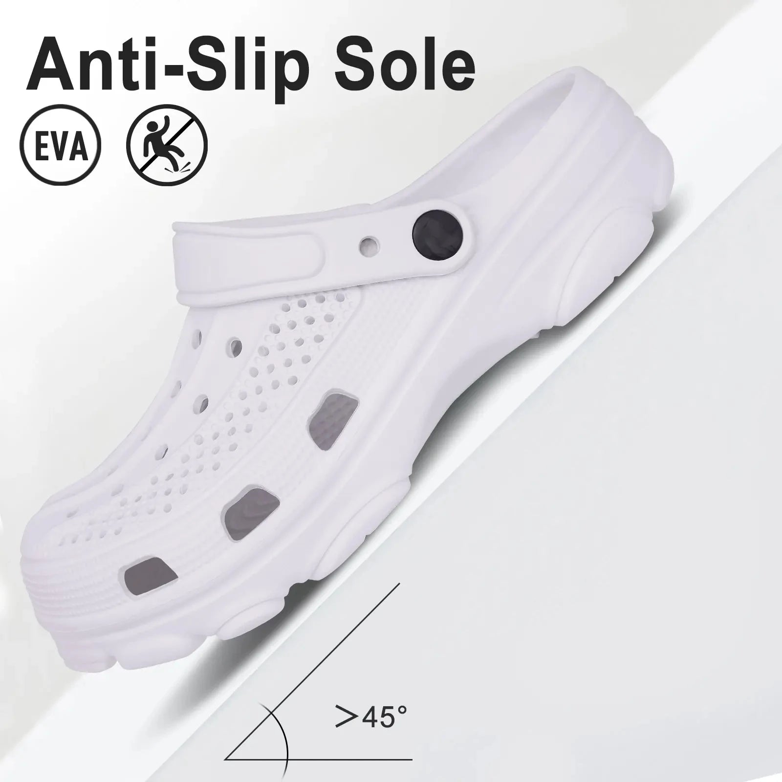 Eyriphy Men Slippers Garden Shoes Breathable Hole Slippers Outdoor Fishing Shoes Non-Slips Kitchen Slippers EVA Sole Men Sandals - Sun Studio