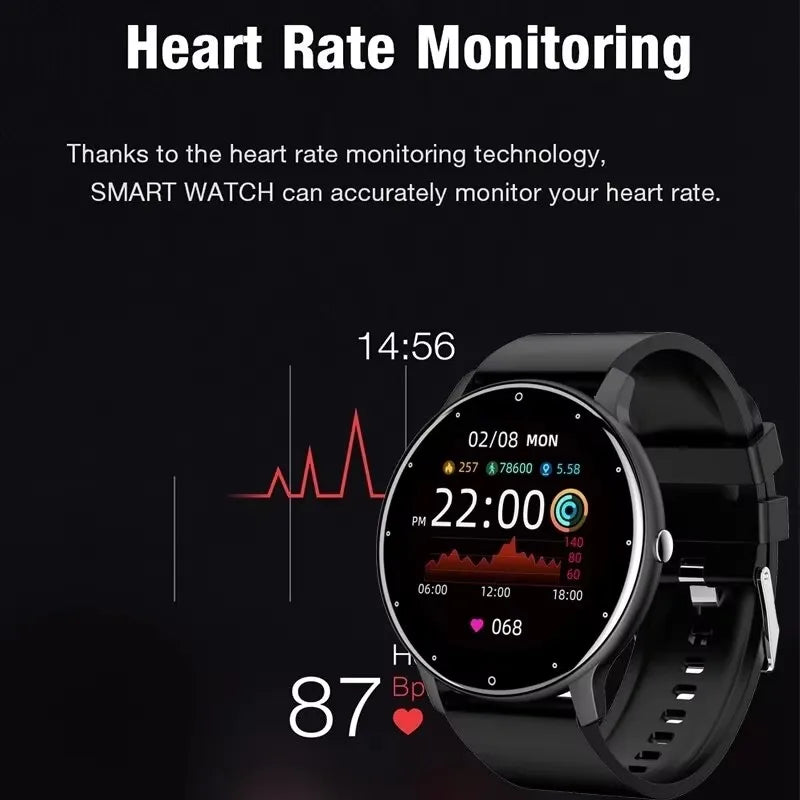 LIGE New Smart Watch Men Sports Fitness Watches Heart Rate Full Touch Screen Bluetooth Call 2026 New Ultra Light Smartwatch Men - Sun Studio
