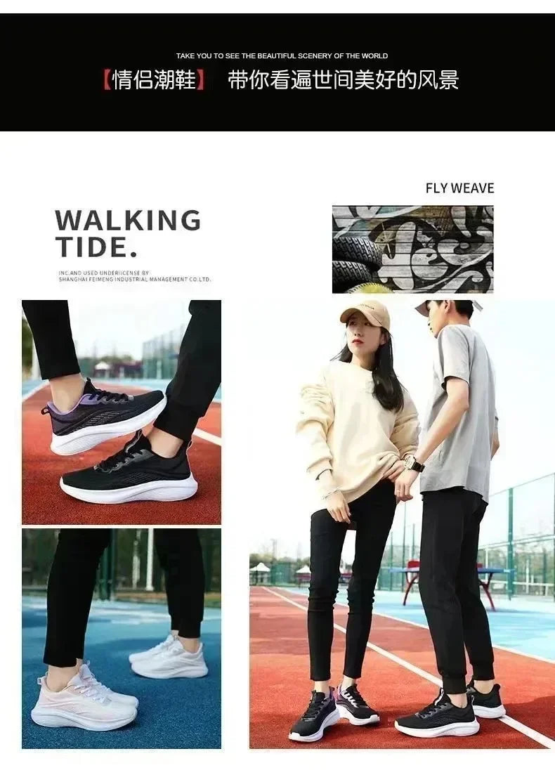 Casual Running Summer Fashion Anti Slip Hiking Mesh Breathability Athletic Shoe Tennis Woman Trend 2025 Woman Sneakers Couple - Sun Studio