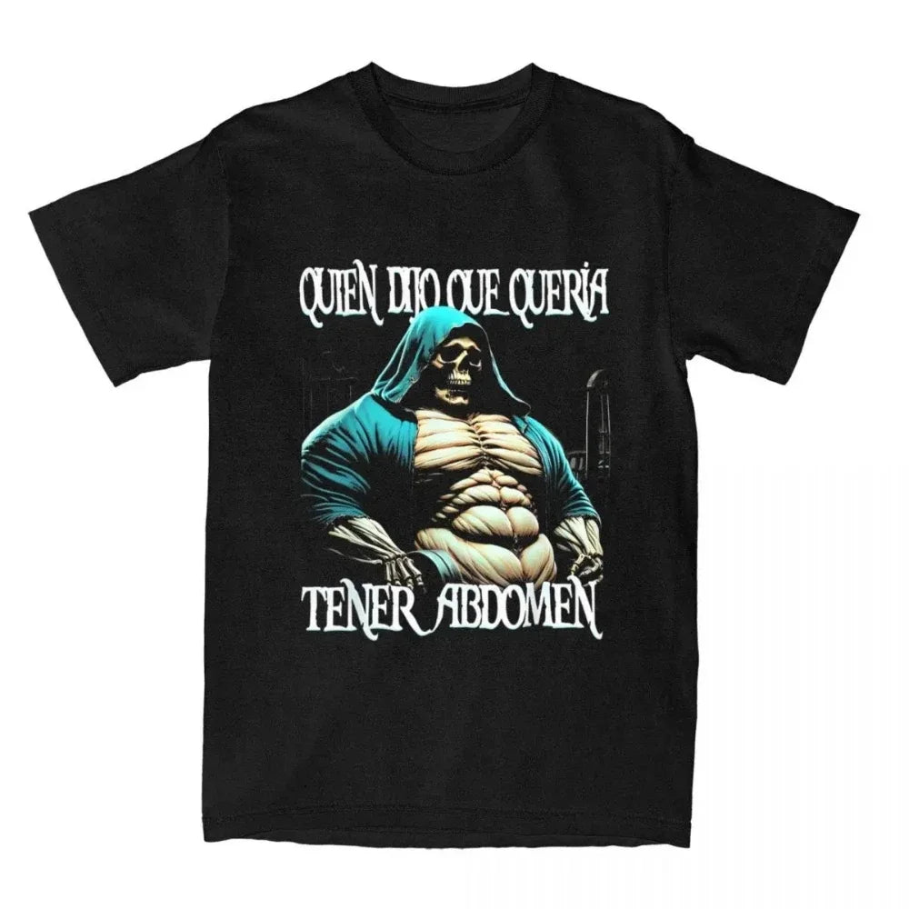 Fitness T-shirt  Calacas Chidas Gym Fitness Con Frases Sarcasticas T-shirt Men Women Retro Tees Tops Streetwear Casual Unisex - Sun Studio