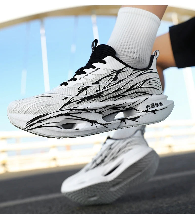 Men Sport Shoes Professional Cushioned Carbon Plate Running Shoes Breathable Couple Casual Sneakers Marathon Athletic Footwear - Sun Studio