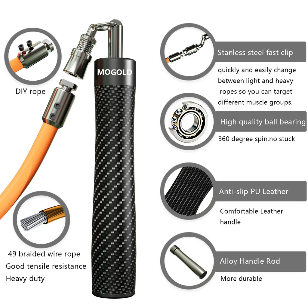 Gym crossfit Jump rope professional equipmentcomba crossfit Weighted sport  boxing rope exercise segmented rope bodybuilding man - Sun Studio