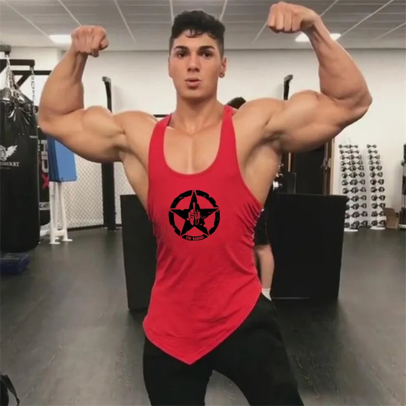 Gym Bodybuilding Muscle Shirts Summer Sleeveless Cotton Breathable Tank Tops Mens Fitness Sport Irregular Hem Hip Hop Singlets - Sun Studio