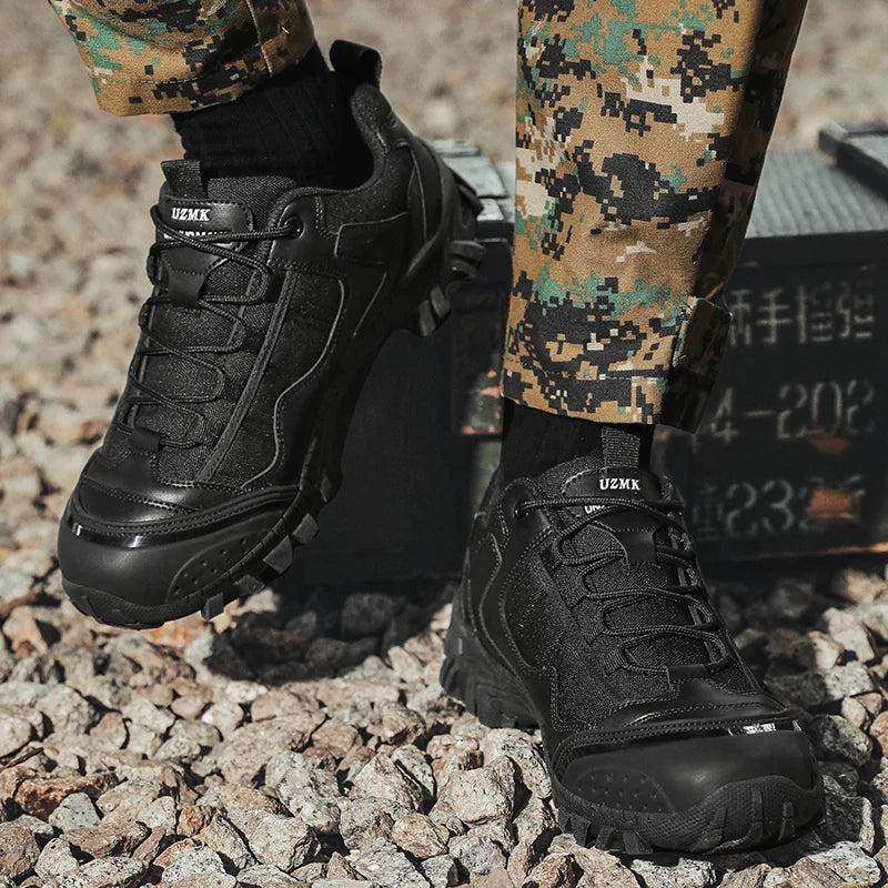 New Men Tactical Boot Desert Waterproof Hunting Work Army Boot Male Safety Ankle Lace Up Military Climbing Hiking Shoe Anti-Slip - Sun Studio