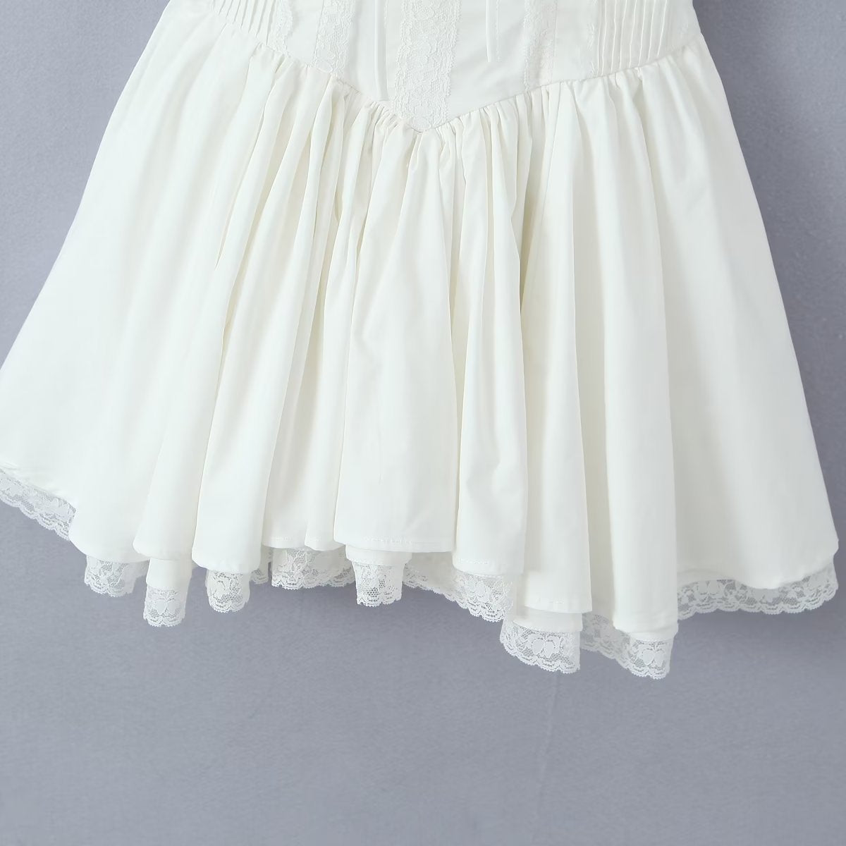 Mingmingxi Sexy Spaghetti Strap Corset Dress Elegant Fluffy Party Dresses Slim A Line Lace Up Dress Cotton Women Clothing - Sun Studio