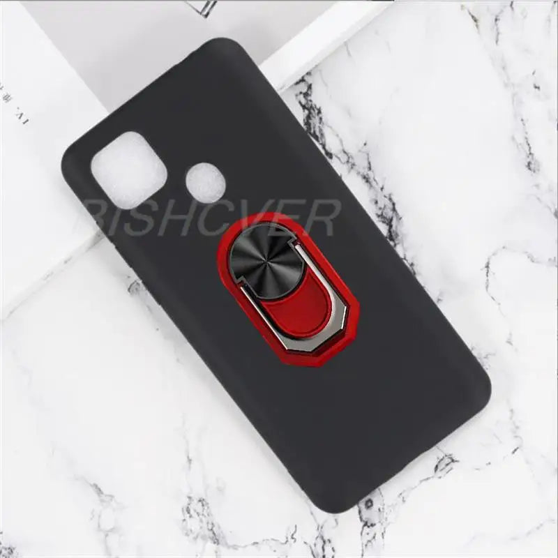 Magnet Phone Case For ZTE Blade 20 Smart Shockproof Soft TPU Silicone Cover For ZTE Blade 20 Smart Case With Ring Holder - Sun Studio