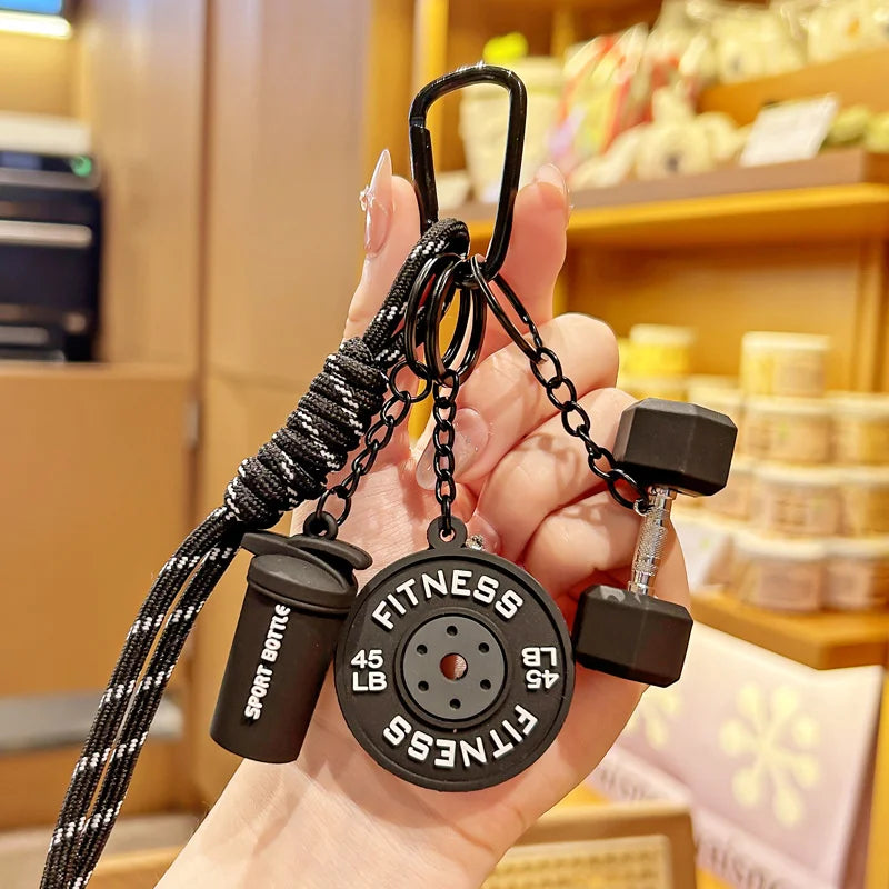 Fitness Keychain,Colorful Gym Bag Charm for Fitness Lovers, Motivational Fitness Gym Key ring,Workout Keychain Gifts - Sun Studio