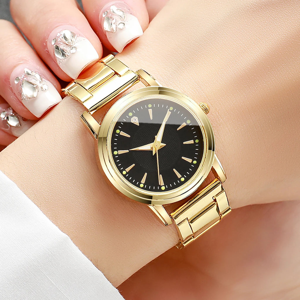 2PCS Couple's Watches Men Business Watch Fashion Analog Women Quartz Watch (Without Box) - Sun Studio