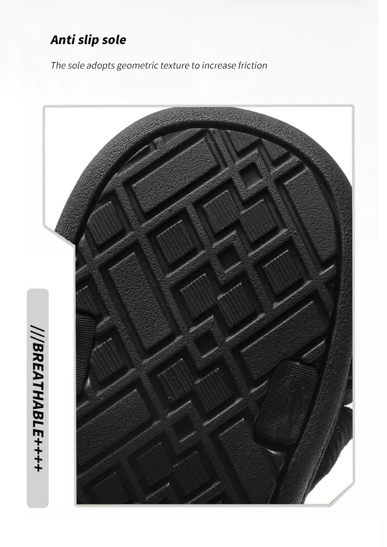 Black Men's Outdoor Casual Arch Support Sandals Anti-Slip Breathable Beach Holiday Sports Sandals for Summer Walking Size 40-45 - Sun Studio