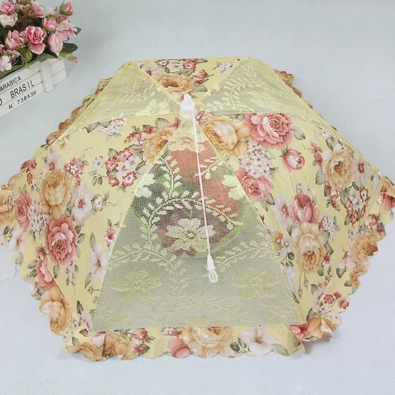 Foldable Kitchen Table Lace Dustproof Mesh Food Cover Umbrella Shape Fly Proof Stainproof Home Kitchen Tools Cooking Accessories - Sun Studio