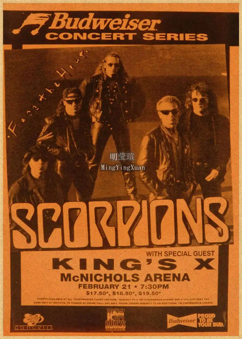 Scorpions Band Poster Wall Art  Posters Decoration Art Poster Personalized Gift Modern Family bedroom Painting - Sun Studio
