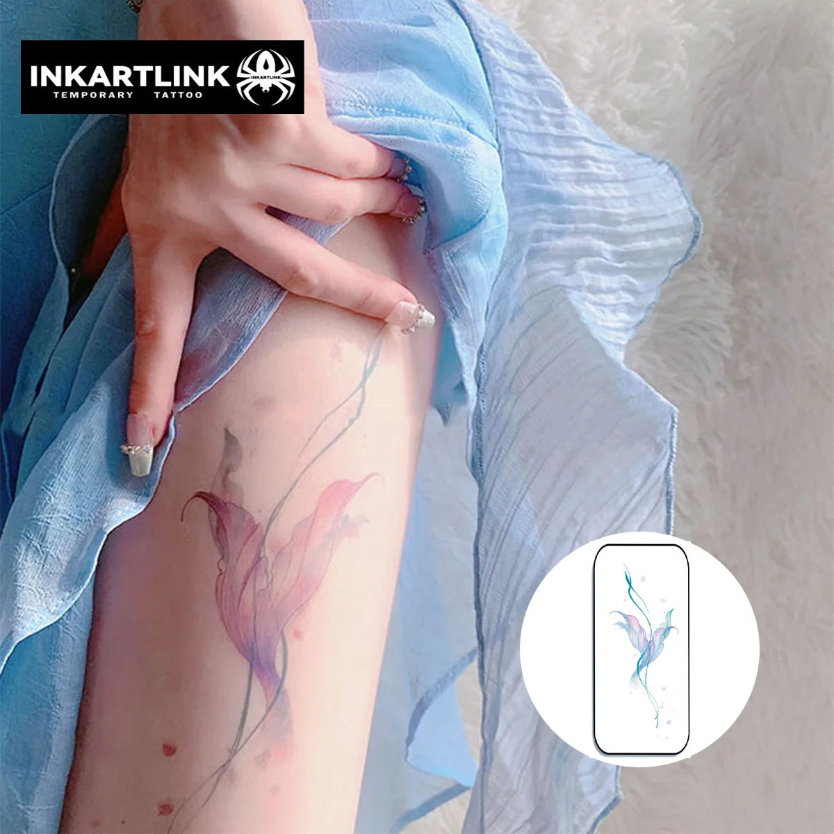 INKARTLINK Temporary Tattoo Stickers Waterproof Color Printing Art Style Temporary Tattoo Party Supplies DIY Stickers - Sun Studio