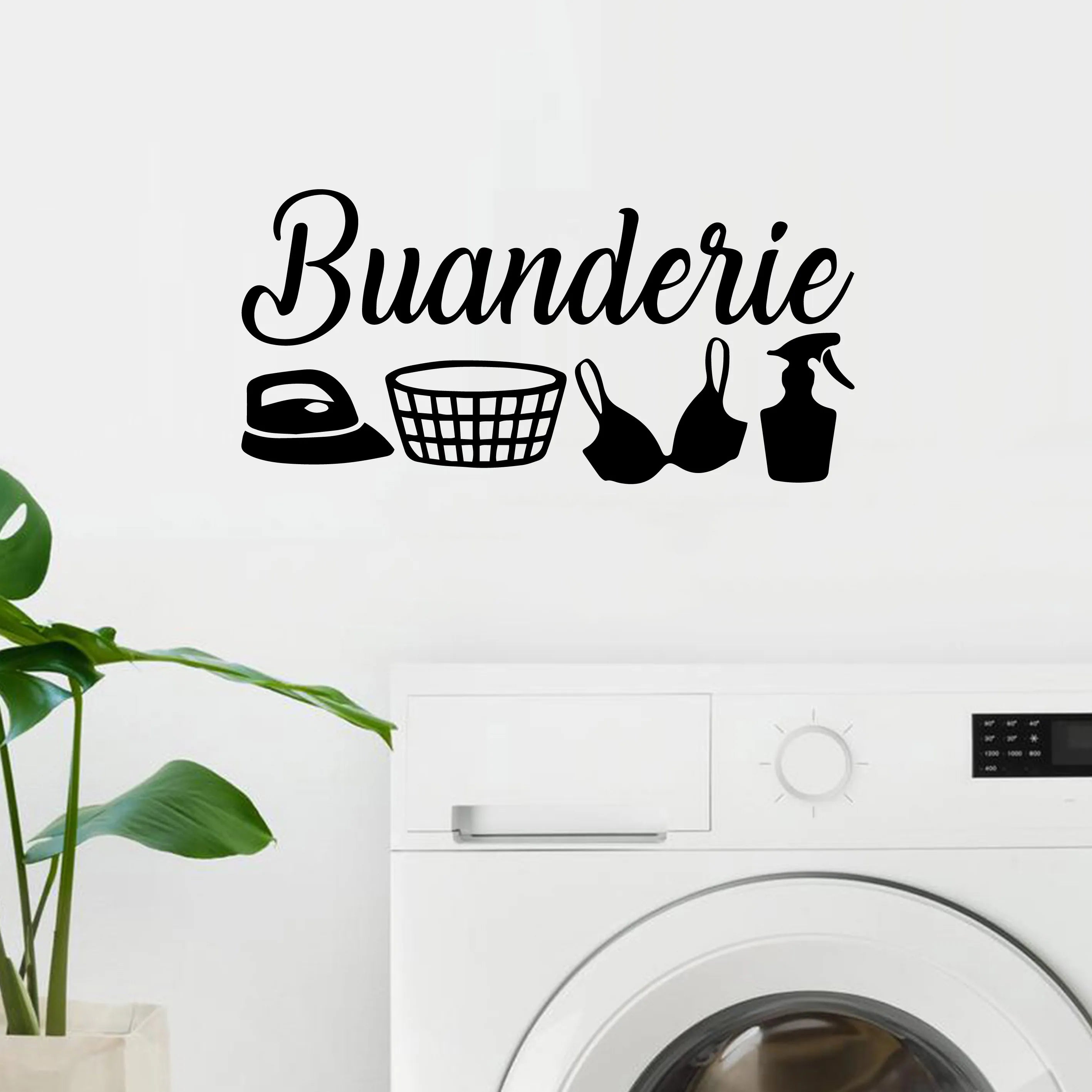 1 pc Laundry room New Wall Decal Art Vinyl Stickers For Home Decor Living Bedroom Decoration Accessories Murals - Sun Studio