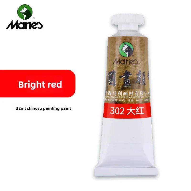 Maries Chinese Painting Single 32ml Large Meticulous Painting Large Capacity Ink Painting Garcinia Cambogia Golden Flower Green