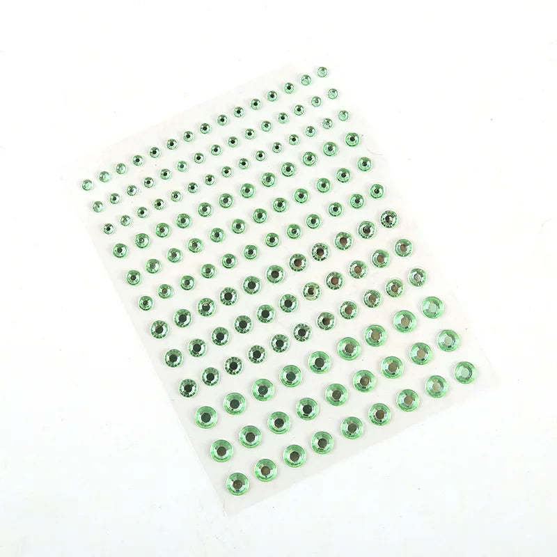 1 Pc Disposable Tattoo Stickers Face Jewelry Color Crystal Diamond DIY Eyes Face Body Waterproof Makeup Decorations Rhinestones