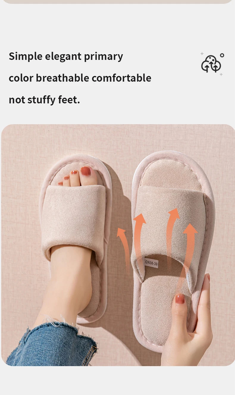 New Men'S Indoor Open Toe  Slippers high quality soft comfortable Home Shoes Indoor Anti-Skid Slippers bedroom No noise - Sun Studio