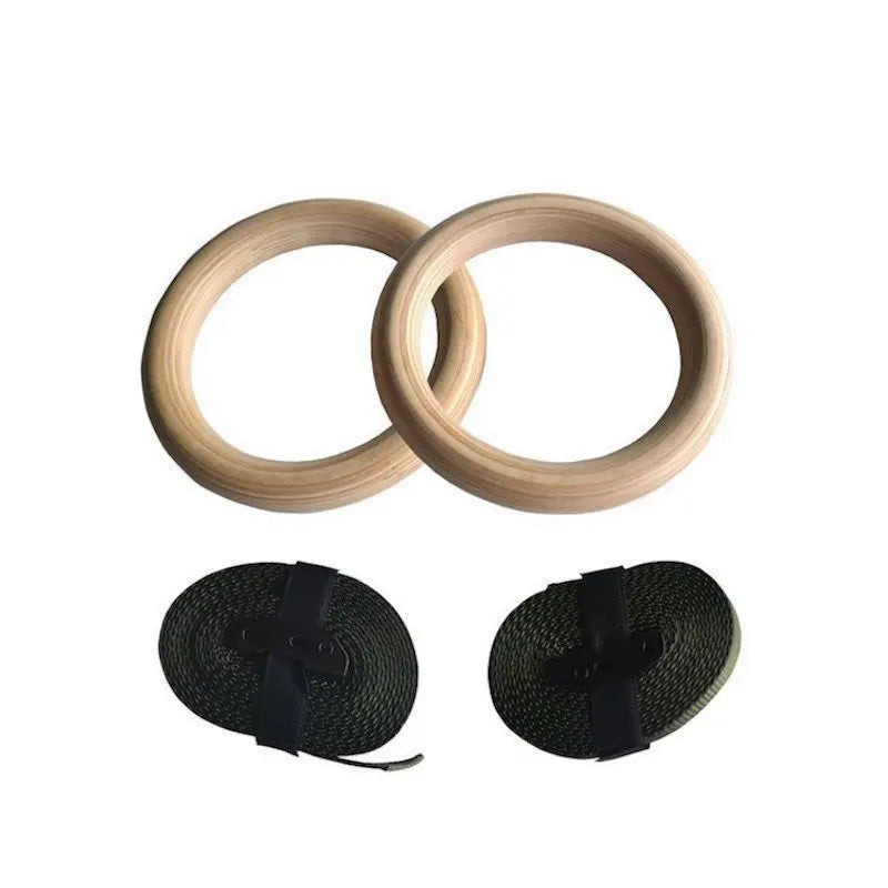 Birch Fitness Rings High Load-Bearing Adjustable Home Gymnastics Exercise Equipment Stamping Pull up Rings Wooden - Sun Studio