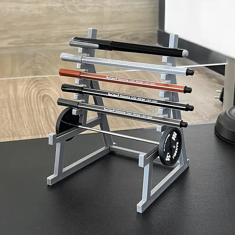 Creative Barbell Pen Holder Fitness Themed Fitness Pen Holder Perfect Gift for Fitness Enthusiasts Weightlifters - Sun Studio