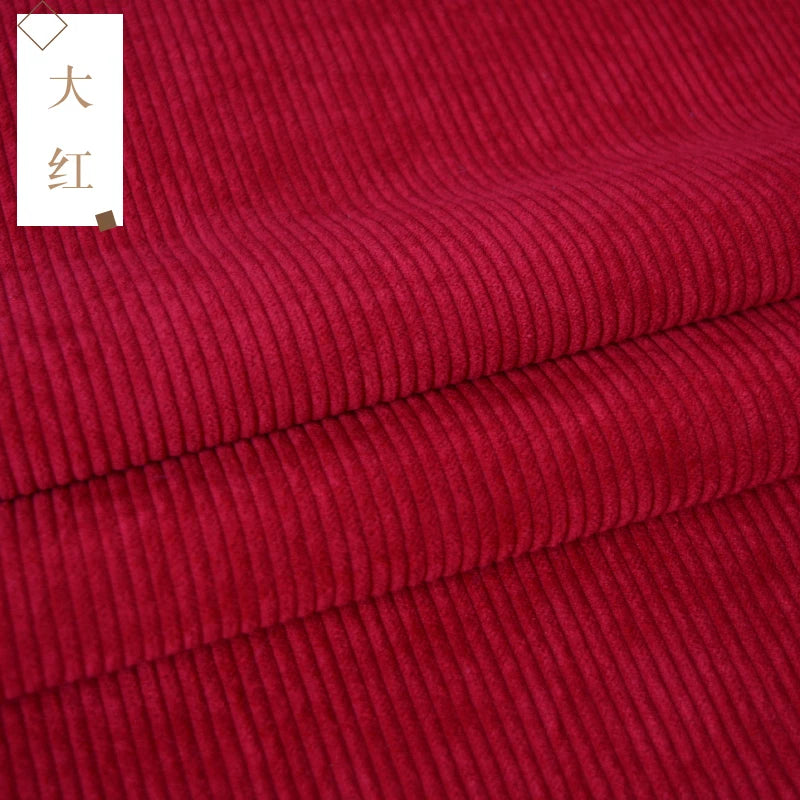 Retro Style Bag Corduroy Fabric Plain Per Meter for Pants Skirts Coats Sewing Soft Children Cloth Breathable Black Pink Wearable - Sun Studio
