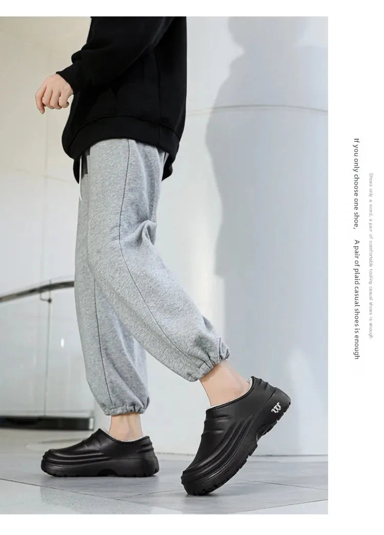 Waterproof Cotton Chef Shoes For Men Anti-Slip Work Footwear Warm Comfortable Kitchen Specialized Shoes With EVA Outsole - Sun Studio