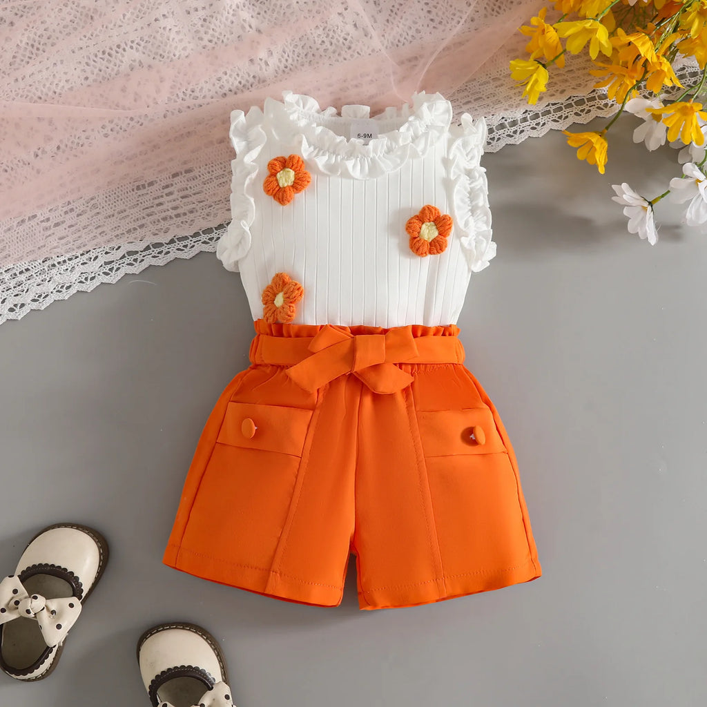 Baby Girls Clothes New Year Set 0-3Y Long Sleeve Big Bow Top Irregular Skirt and Beret 3Pcs Toddler Christmas Clothes - Sun Studio