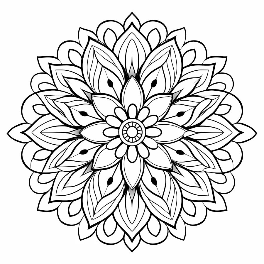 Mandalas Coloring Book for Adults: Stress Relief Adult Picture Book for Creative Color Practice - Sun Studio