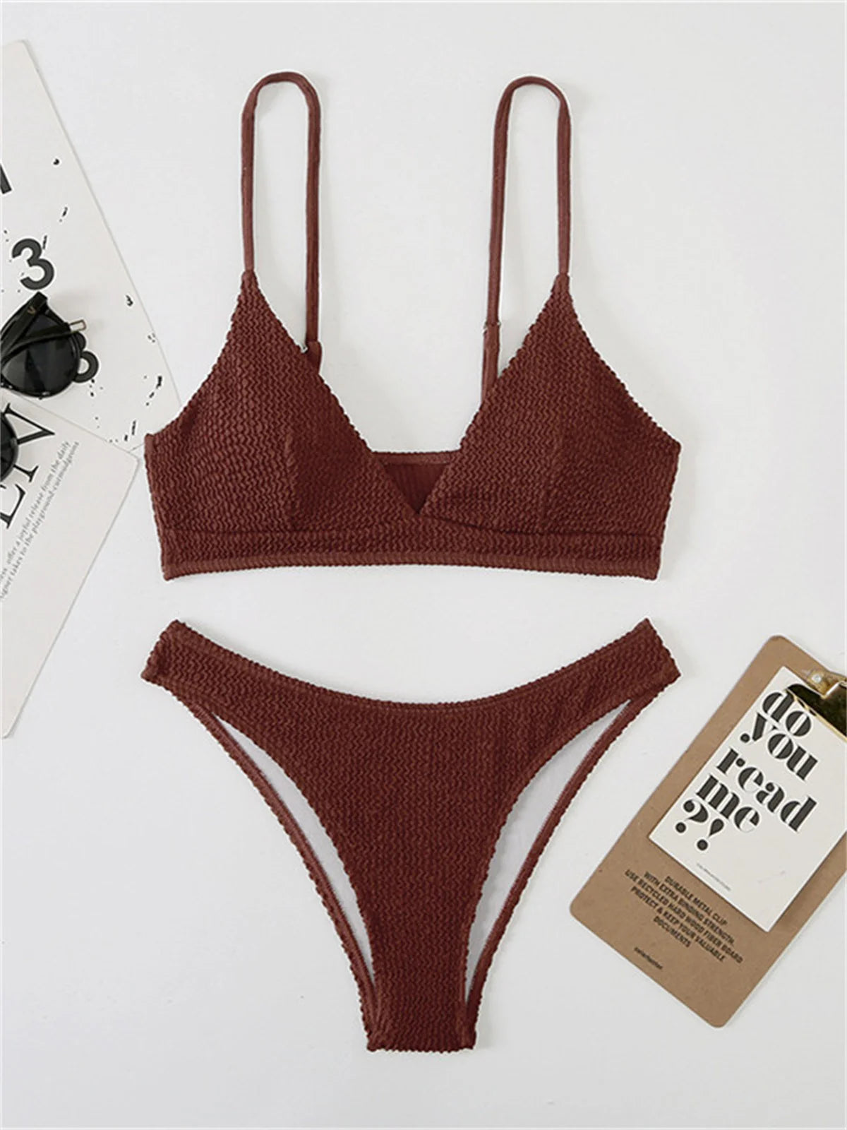 Sexy Extreme Micro Bikini Set 2024 Women White Black Wave V Neck Push Up Thong Swimsuit Beach Bathing Suit Two Piece Swimwear - Sun Studio