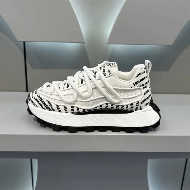 Spring and Autumn New Men's Shoes Thick soled Height Increasing Casual Shoes Comfortable and Breathable Running Sports Shoes - Sun Studio