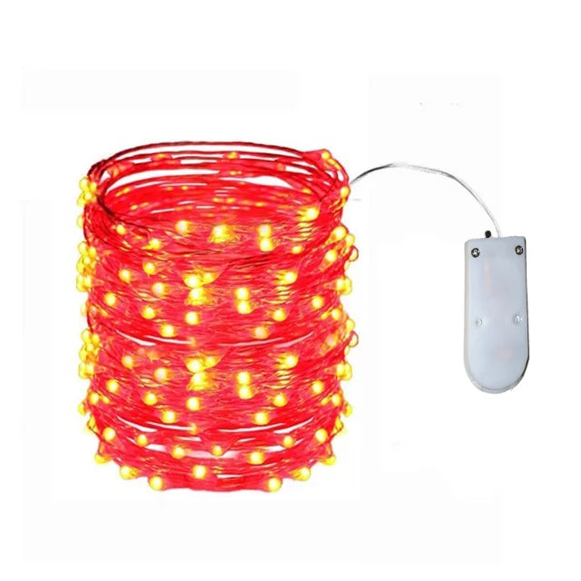 1-20M Led String Lights Copper Wire Starry Fairy Lights Battery Operated Lights for Bedroom Christmas Parties Wedding Decoration - Sun Studio