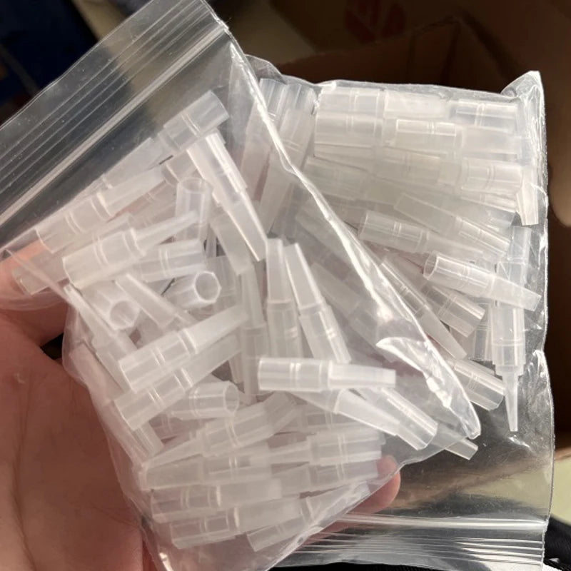 100p 1RL/3RL/5RL/5F/7F Individual Packed Eyebrow Tattoo Tip Permanent Makeup Machine Tattoo Needle Tip Tattoo Nozzle Needle Caps - Sun Studio