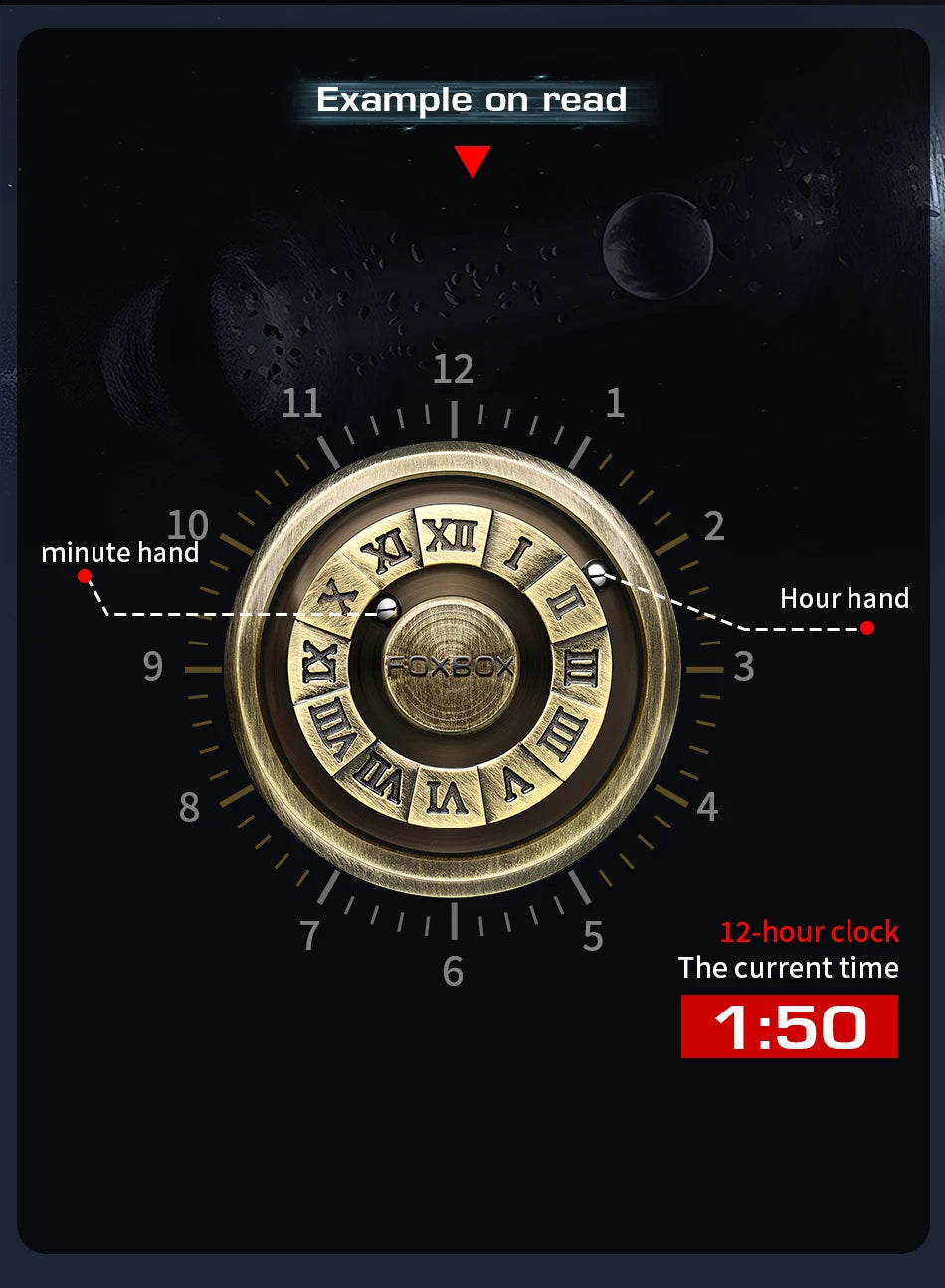 FOXBOX Men's Quartz Watch Fashion Personality Creative Scrolling Iron Ball Magnetic Pointer Waterproof for Male Watches Gift+Box - Sun Studio