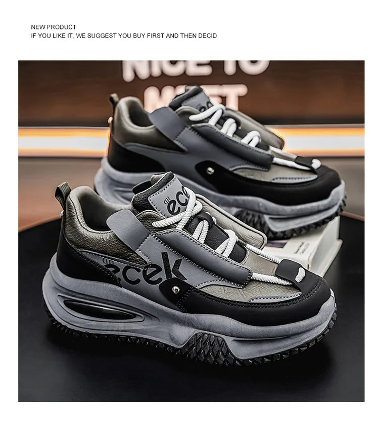 New Youth Thick Bottom Casual Sneakers Korean Edition Men's Versatile Breathable Running Shoes High Quality Zapatos para hombres - Sun Studio