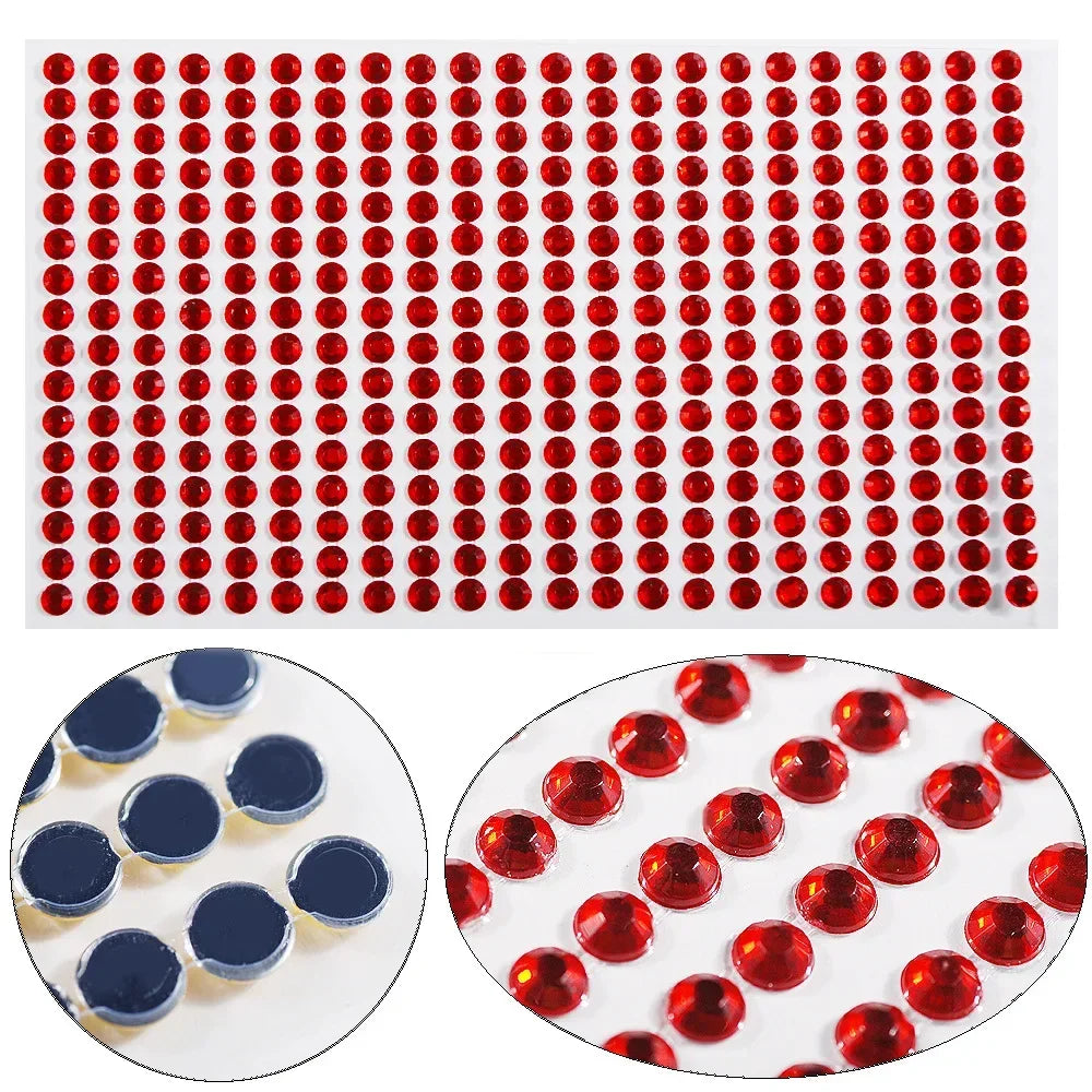 Face Decorations Rhinestone Stickers for Music Festival Halloween Party Mobile Crystal Sticker Women Girls DIY Diamond Stickers
