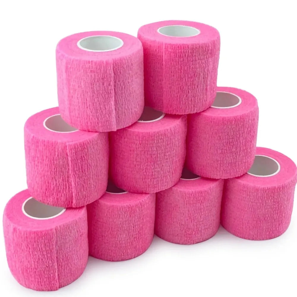 24/12/8/1pcs Bright Pink Tattoo Wrap Grip Cover, Tattoo Grip Bandage Wraps Tapes, Self Adhesive Bandage, Tattoo accessories - Sun Studio