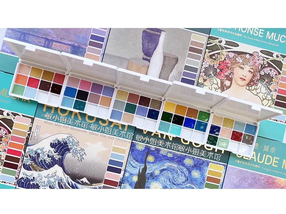 SUPER VISION Artist Watercolor Pigment Macaroon/Morandi Advanced Watercolor Dispense 110 colors 1ml Professional Art Supplies - Sun Studio