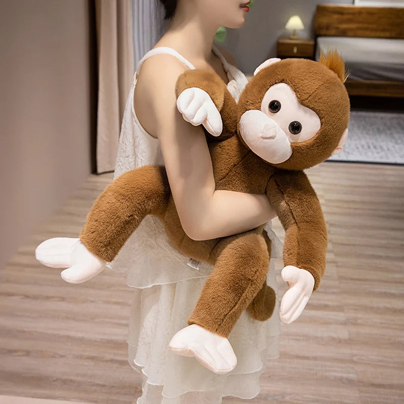 40cm-80cm Big Size Lovely Lifelike Sitting Monkey Plush Toys Soft Stuffed Monkey Doll Cute Animal Doll For Children Home Decor - Sun Studio