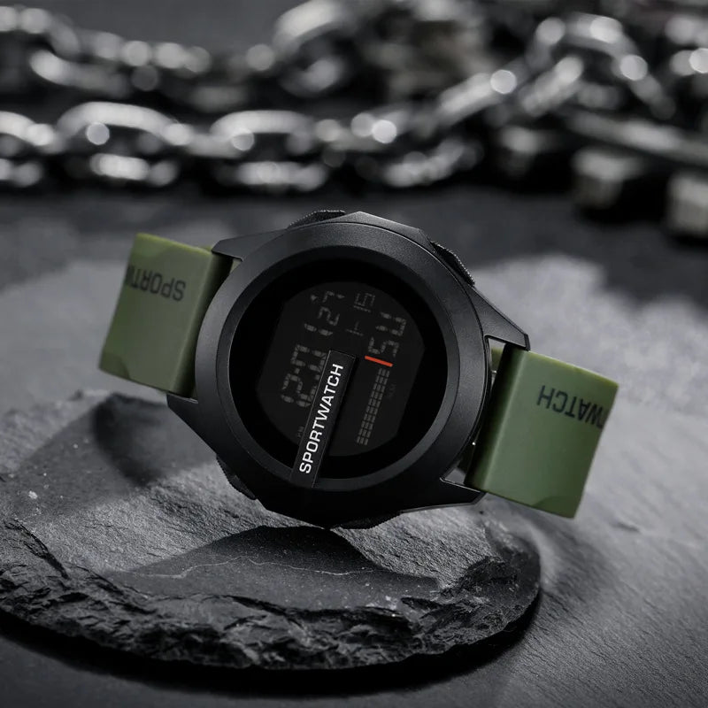 Men's Sports Watches Luxury Digital Watch Stopwatch Luminous Date Week Multifunction Fitness Electronic Wristwatch Reloj Hombre - Sun Studio