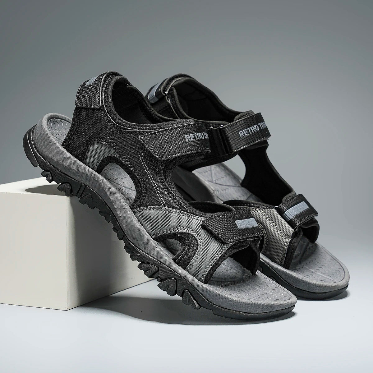 Summer New Sandals Men's Water Beach Breathable Quick Drying Shoes Comfortable Flat Bottom Non slip Sandals Driving Shoes - Sun Studio