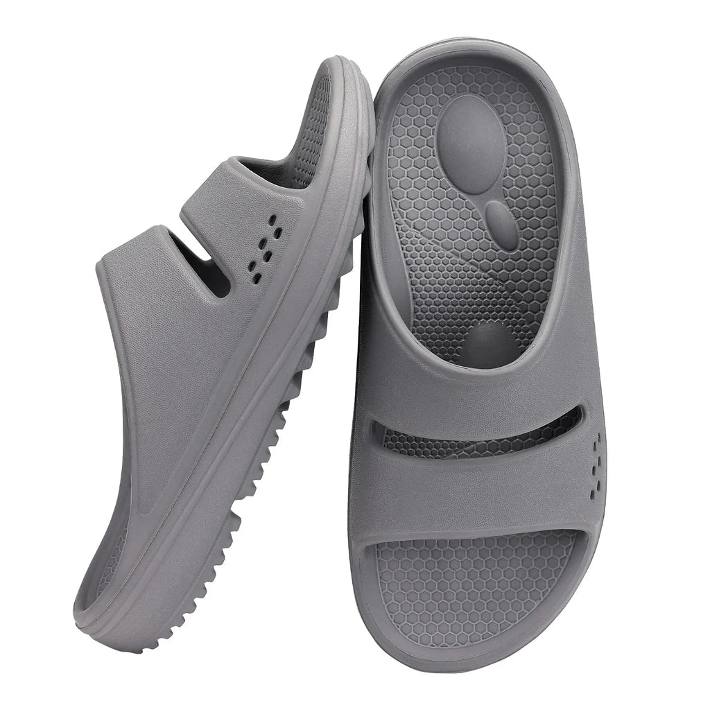 VESANBE Men Recovery Slides Women Arch Support Slides Summer Beach Sandals Light Orthotic Men Sandals Outdoor Breathable Sandals - Sun Studio