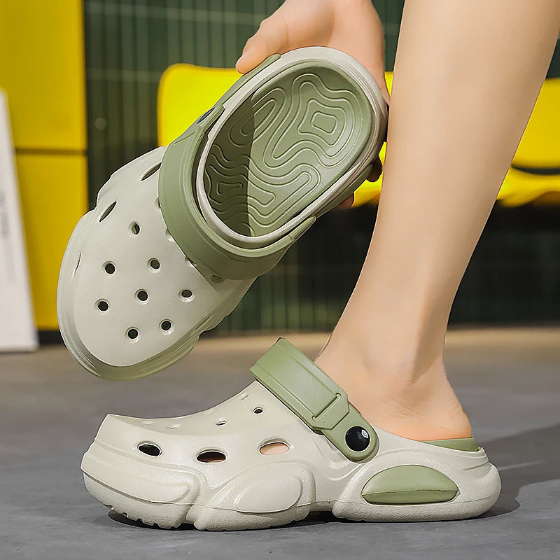 Summer Men's Thick-Soled Non-Slip Breathable Toe-Cap Sandals Casual Beach Slippers - Sun Studio