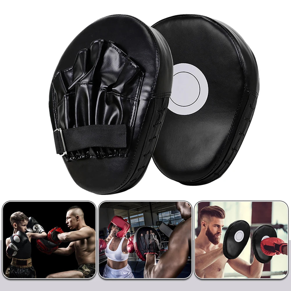 Curved Boxing Hand Target PU Leather Punch Target Bag Breathable Kick Boxing Gloves Adult Kids MMA Boxing Martial Training Mitts - Sun Studio