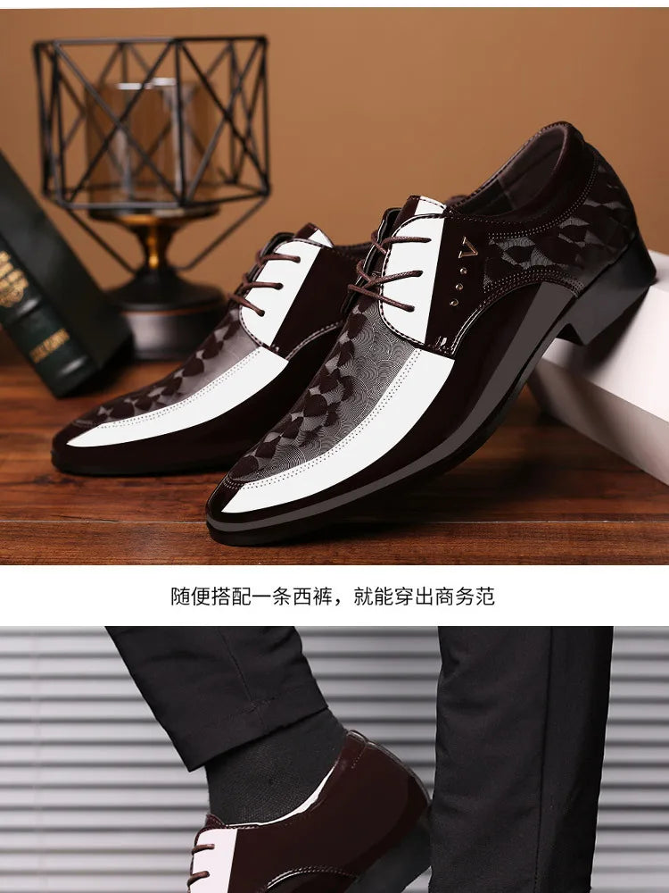 Oxfords Leather Men's Shoes Casual Dress Men Lace Up Breathable Formal Office for Man Big Size 38-48 Flats 2024 - Sun Studio