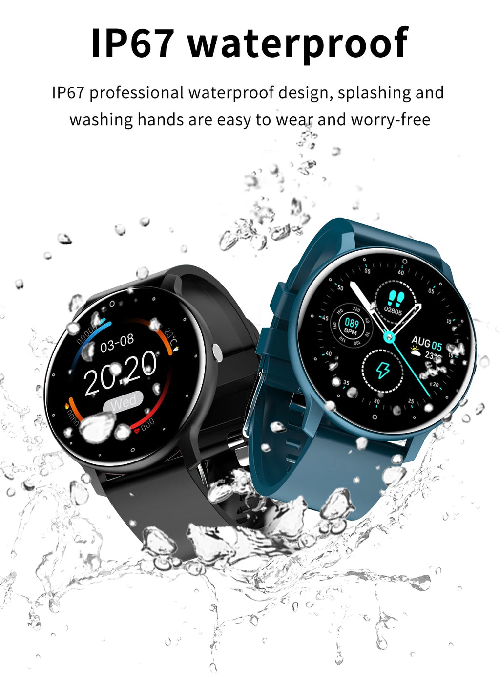 LIGE New Smart Watch Men Sports Fitness Watches Heart Rate Full Touch Screen Bluetooth Call 2026 New Ultra Light Smartwatch Men - Sun Studio